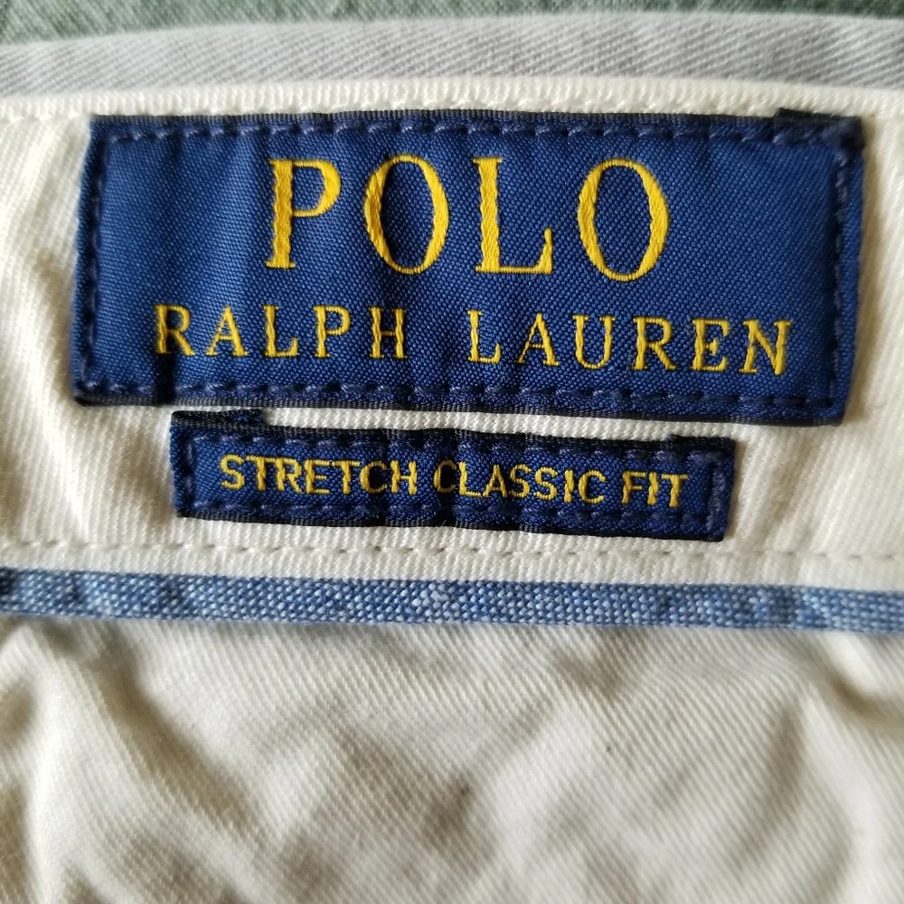 Polo Ralph‎ Lauren 35x32 Tan Classic Fit Flat Front Pants Chino Stretch